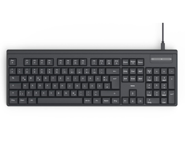 HAMA Klawiatura przewodowa CK-100 czarna - 1331328 - zdjęcie